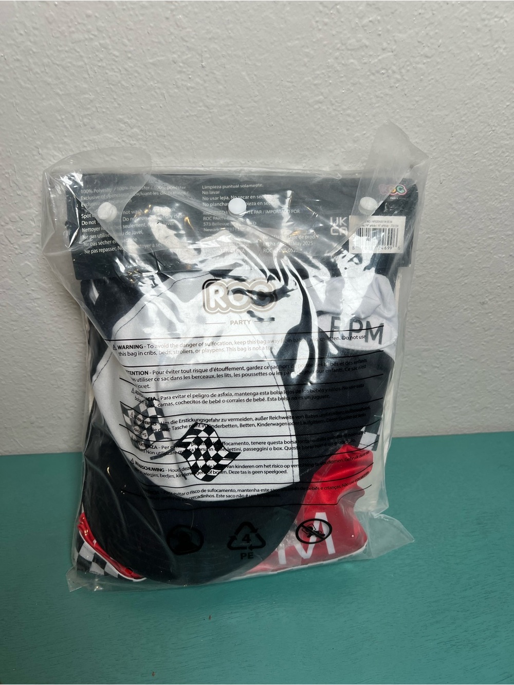 Va Va Voom Black, White & Red Racing-Style Jumpsuit - Picture 6 of 6